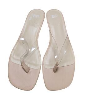 B.p. NEW Clear Strap Flip flops size 8 some imperfections